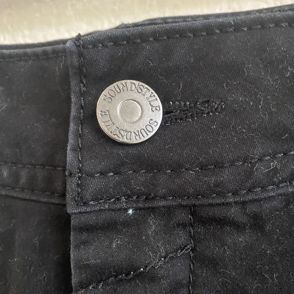 Sound Style New York Los Angeles Black Black Cuffed Pocketed Size 12 - Picture 4 of 9